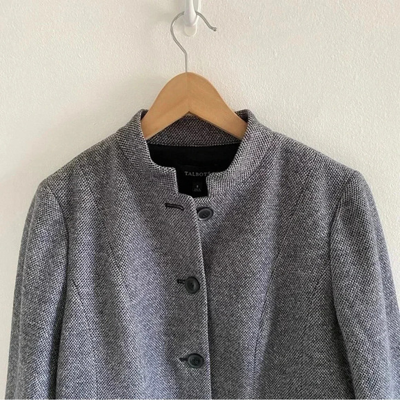 NWT TALBOTS BLAZER SZ 8 Gray Black - Picture 3 of 6